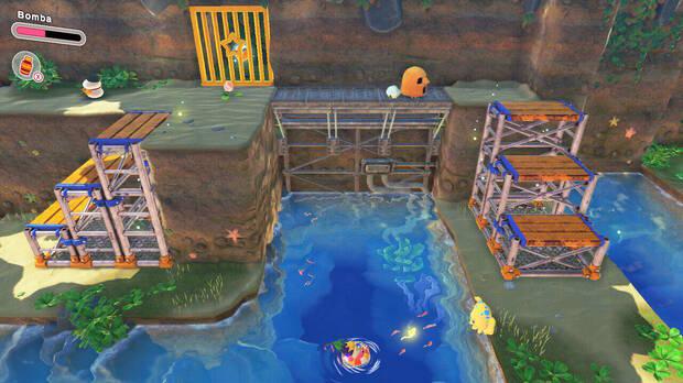 Kirby y la tierra olvidada - Depuradora de Aguas Rápidas: Localización del pez dorado