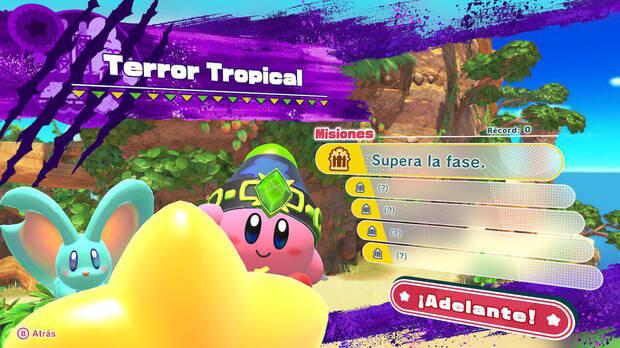 Kirby y la tierra olvidada - Terror Tropical: Misiones