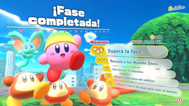 Kirby y la tierra olvidada - Repetir fases para ganar monedas