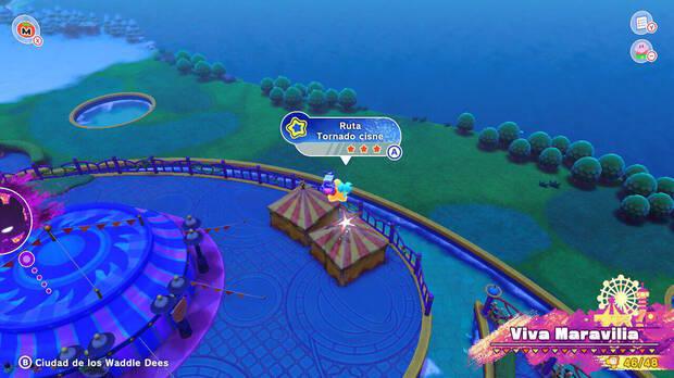 Kirby y la tierra olvidada - Ruta del tesoro de Viva Maravilia: Ruta Tornado cisne