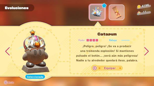 Kirby y la tierra olvidada - Habilidad Catapum