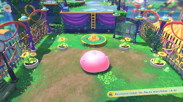 Kirby y la tierra olvidada - Bienvenidos a Maravilia: Primeras flores marchitas