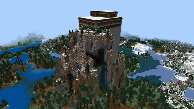 Melhores sementes de Minecraft - Snowy Mountain Mansion