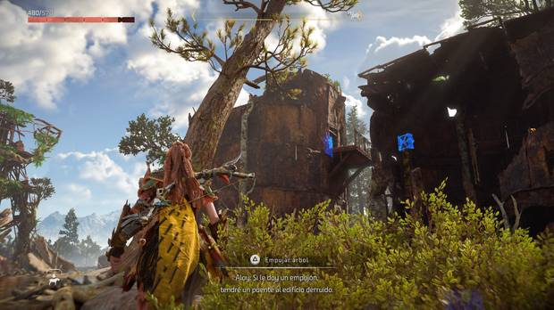 Horizon Forbidden West - El diluvio - Árbol para entrar en la torre metálica