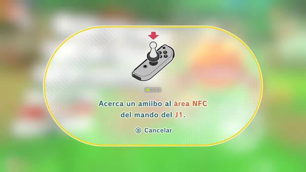 Kirby y la tierra olvidada - Acercar figura amiibo al área NFC