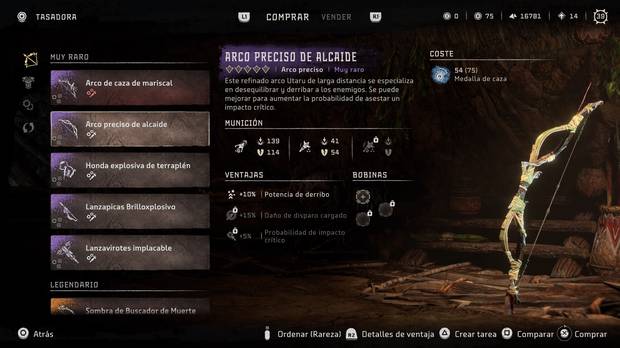 Horizon Forbidden West - Arma Arco preciso de alcaide