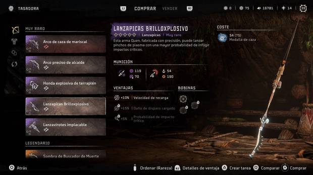 Horizon Forbidden West - Arma Lanzapicas Brilloxplosivo