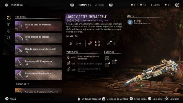 Horizon Forbidden West - Arma Lanzavirotes implacable