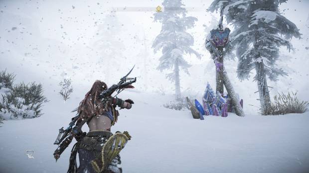 Horizon Forbidden West - La marcha de un soldado: Estructuras de madera en la montaña