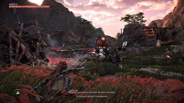 Horizon Forbidden West - La Sofocarmesí: Zona de rebeldes y Garrardiente