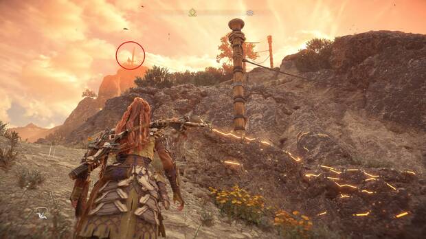 Horizon Forbidden West - Pico de la señal: Ascender al pico del acantilado