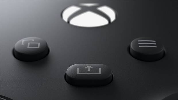 Boton compartir del mando de Xbox Series X/S.