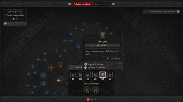 Diablo 4 - Funcionamiento del árbol de habilidades