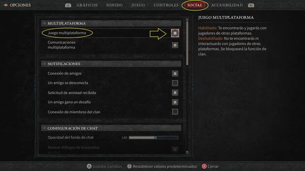 Cómo activar o desactivar el juego cruzado en Diablo 4