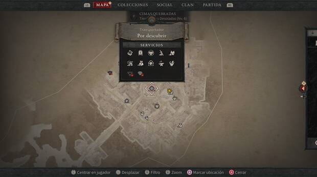 Diablo 4 - Utilizar portales de viaje rápido desde el mapa