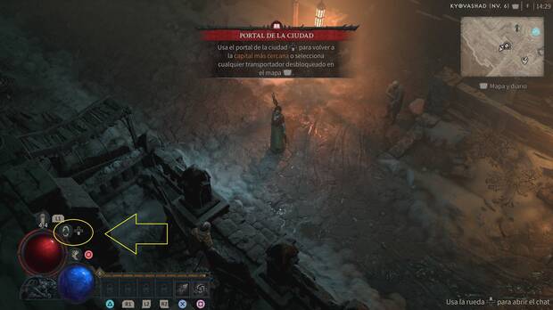Diablo 4 - Utilizar portales desde el menú del inventario
