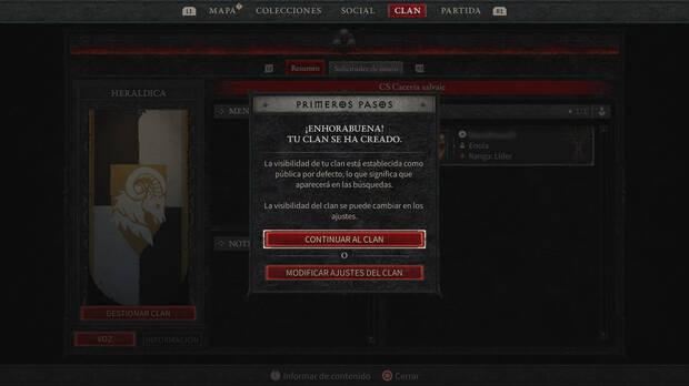 Diablo 4 - Gestionar tu clan