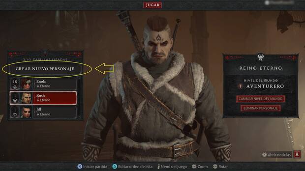 Diablo 4 - Crear personajes para probar otras clases