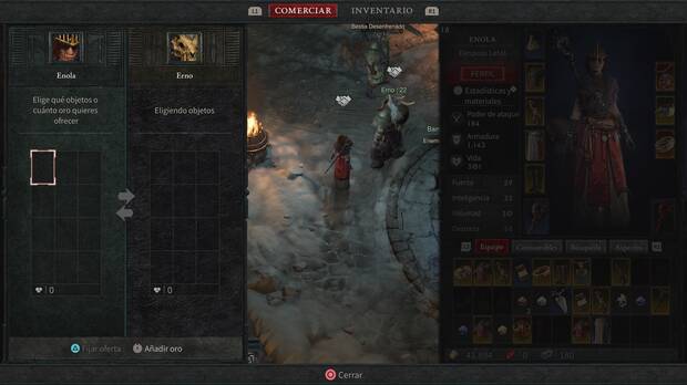 Diablo 4 - Intercambio de objetos con otro jugador