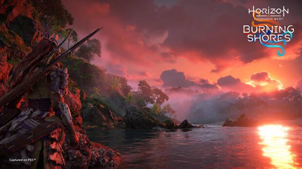 Captura de Burning Shores, el DLC de Horizon Forbidden West.