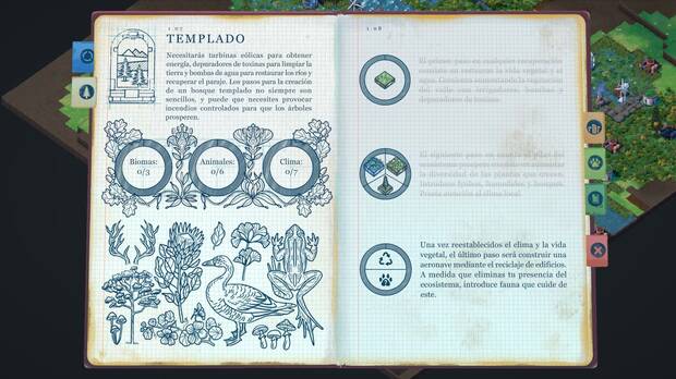 'Terra Nil' es bonito hasta en el men� del libro que sirve como gu�a de recuperaci�n.