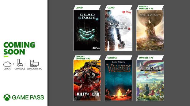 Novedades de Xbox Game Pass en la primera quincena de marzo.