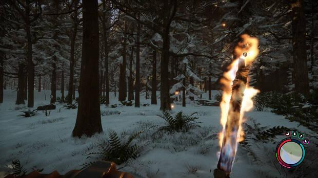 Sons of the Forest - Utilizar una antorcha para calentarse