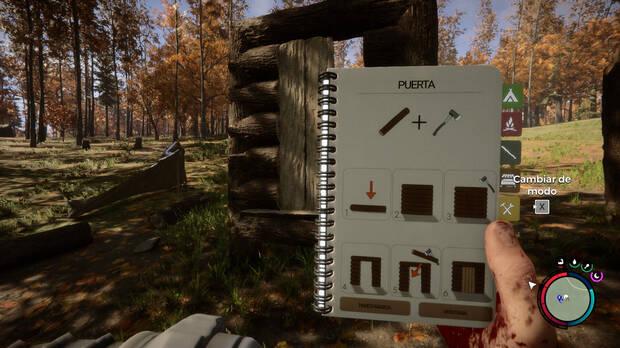 Sons of the Forest - Plano para crear puertas