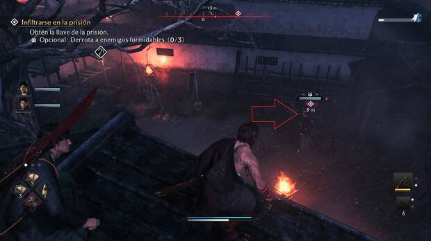 Rise of the Ronin - Misión Infiltrarse en la prisión: Enemigo con la llave de la puerta de la prisión