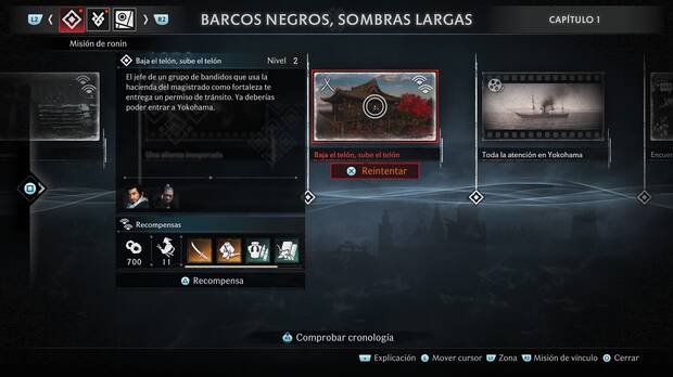 Rise of the Ronin - Repetir misiones y cambiar decisiones de historia con el Testamento del alma