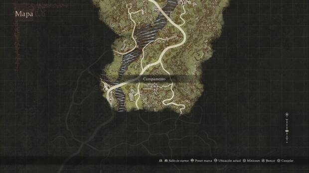 Dragon's Dogma 2 - El sitial del Sovran: campamento cerca de la ubicación del cíclope