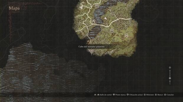 Dragon's Dogma 2 - El sitial de Sovran: ubicación del Cabo del mirador palatino