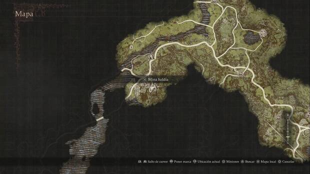 Dragon's Dogma 2 - Mazmorras: ubicación de la Mina baldía