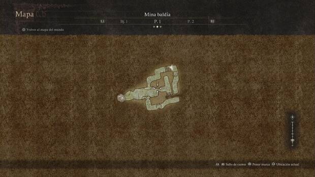 Dragon's Dogma 2 - Mazmorras: mapa de la planta principal de la Mina baldía