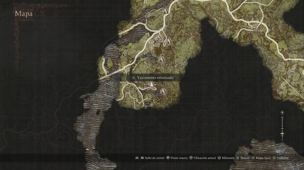 Dragon's Dogma 2 - Mazmorras: ubicación del Yacimiento extenuado