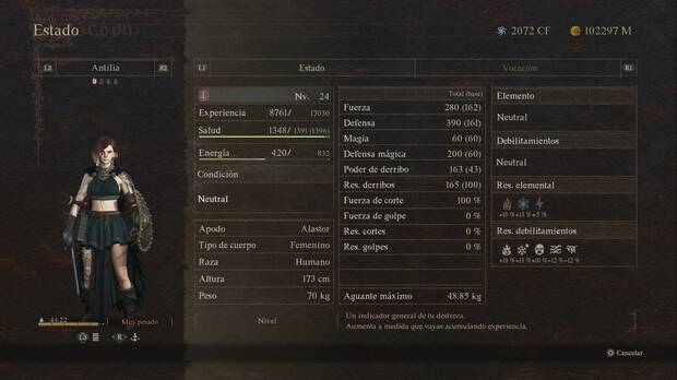 Dragon's Dogma 2 - El sitial del Sovran: estado del personaje al terminar de explorar