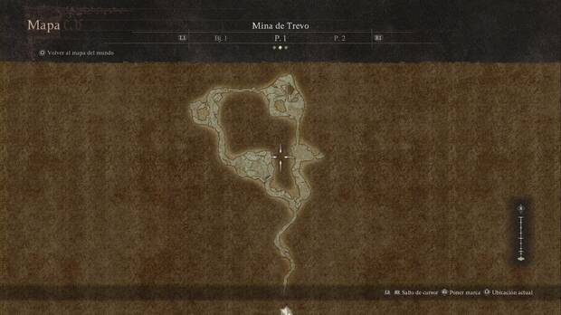 Dragon's Dogma 2 - Mazmorras: mapa de la mazmorra de Trevo