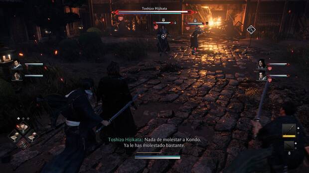 Rise of the Ronin - Misión La Rebelión de la Puerta Prohibida: combate Soji Okita y Toshizo Hijikata