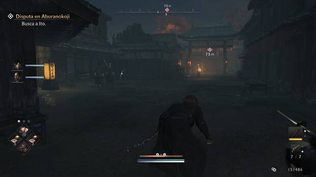 Rise of the Ronin - Misión Disputa en Aburanokoji: atravesar la calle hacia el jefe
