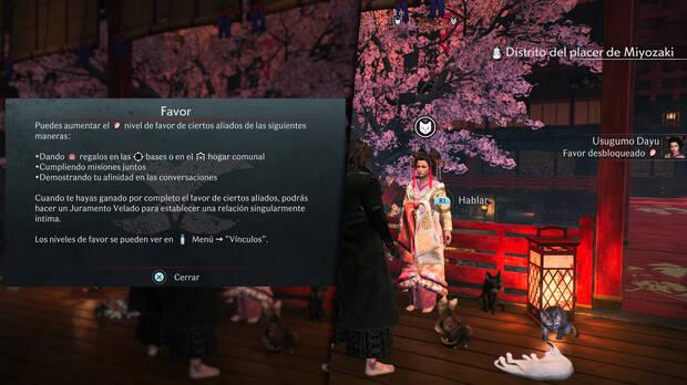 Rise of the Ronin - Cómo establecer una relación de favor