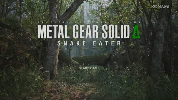 Pantalla inicial de Metal Gear Solid Delta: Snake Eater.