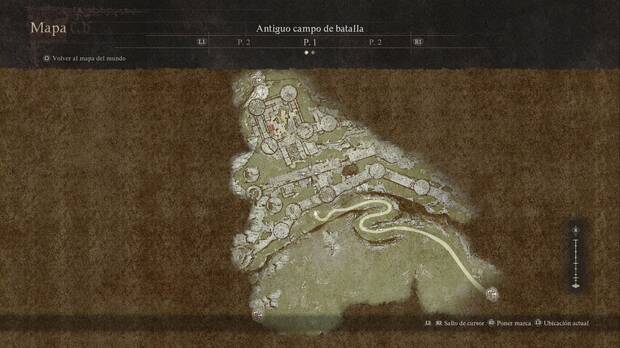 Dragon's Dogma 2 - Antiguo campo de batalla: mapa general del Antiguo campo de batalla
