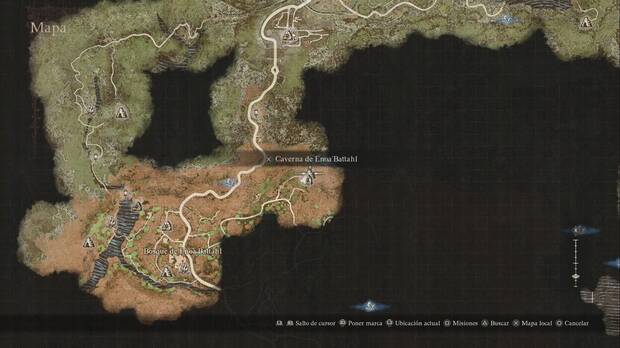 Dragon's Dogma 2 - Mazmorras: Caverna de Enoa'Battahl, ubicación de la mazmorra