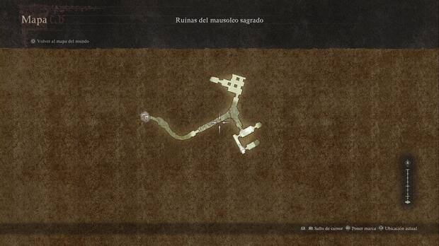 Dragon's Dogma 2 - Mazmorras: Ruinas del mausoleo sagrado, mapa