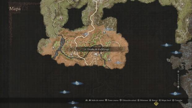 Dragon's Dogma 2 - Mamorras: Tumba de Ku'Myage, ubicación de la mazmorra