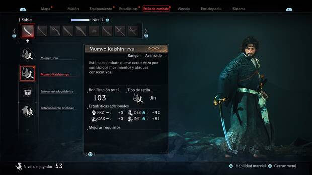 Rise of the Ronin - Armas principales
