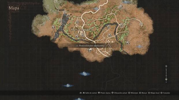 Dragon's Dogma 2 - Mazmorras: Profundidades resonantes, ubicación de la mazmorra