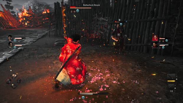 Los combates de Rise of the Ronin son, sin duda, lo mejor de todo el juego.