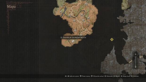 Dragon's Dogma 2 - Mazmorras: ubicación de la Guarida de las bestias oscuras