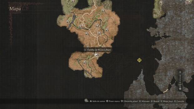 Dragon's Dogma 2 - Mazmorras: ubicación de la Tumba de Renu'Lebarr